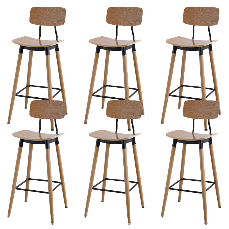 Contemporary Low Back Saddle Seat Bar Stools with Metal Base