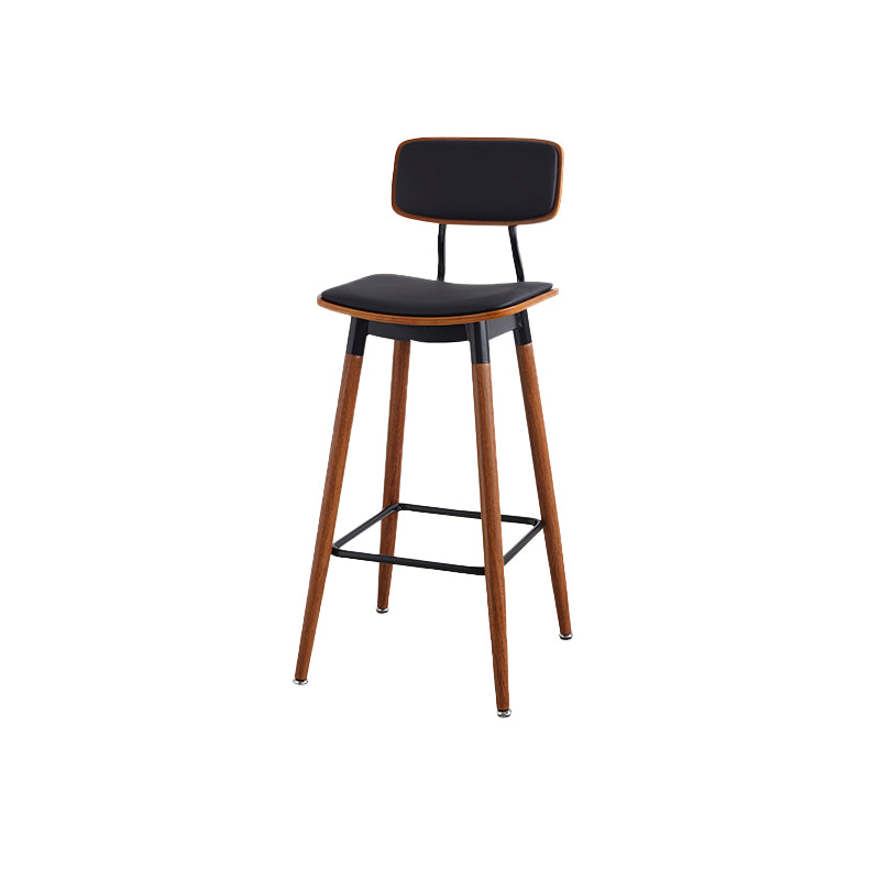 Contemporary Low Back Saddle Seat Bar Stools with Metal Base