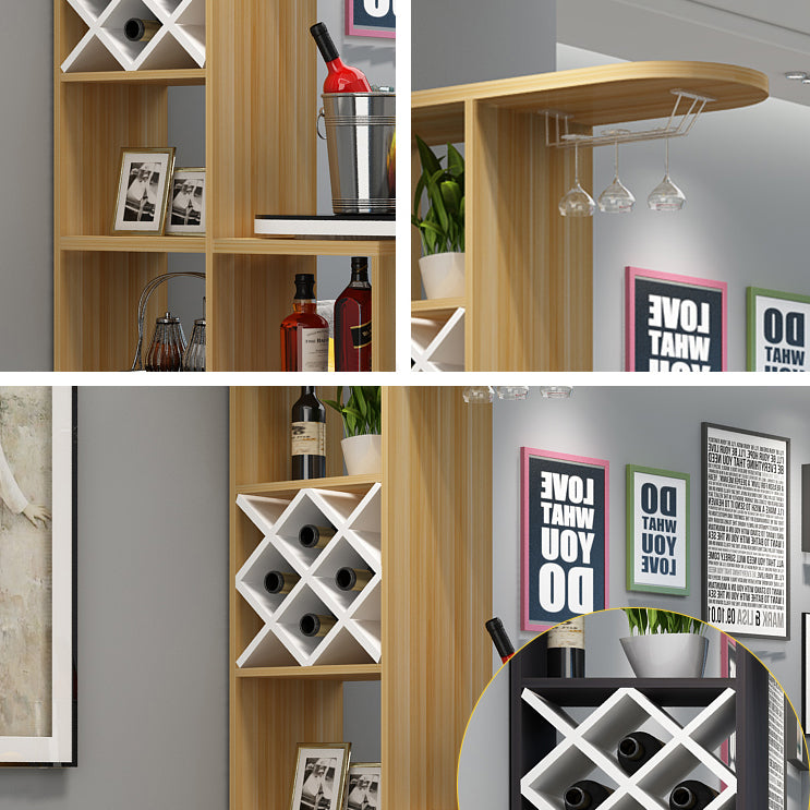 Wood Rectangular Contemporary Bar Stool and Table Set and 3 Pieces