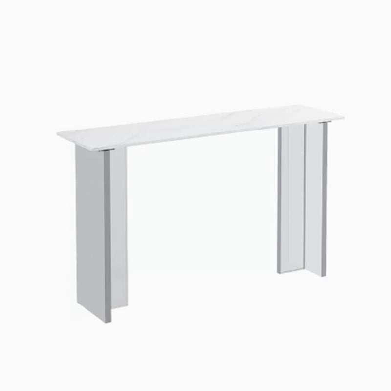 Modem & Contemporary Stone Rectangle Pub Bar Table for Living Room