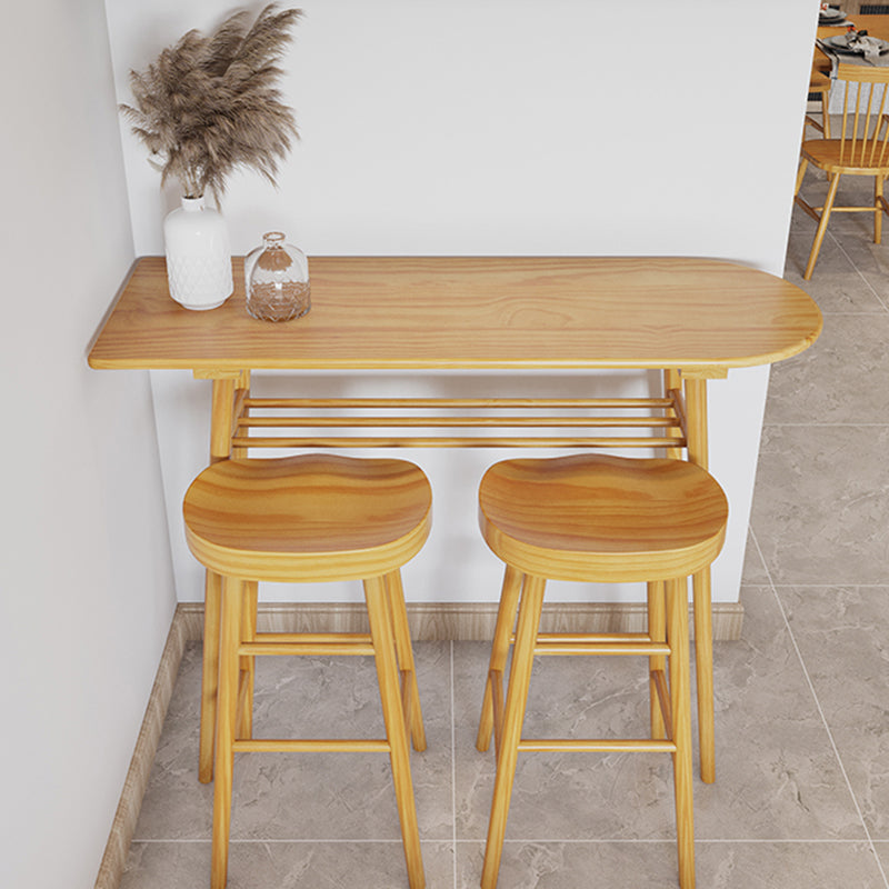 Contemporary Solid Wood Specialty Bar Height Pub Table for Living Room