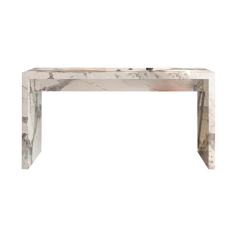 Modern Style Rectangle Stone Bistro Bar Desk Table for Living Room