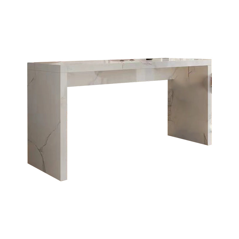 Modern Style Rectangle Stone Bistro Bar Desk Table for Living Room
