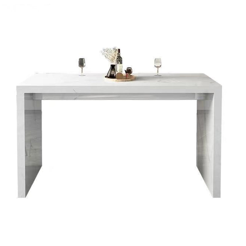 Modern Style Rectangle Stone Bistro Bar Desk Table for Living Room