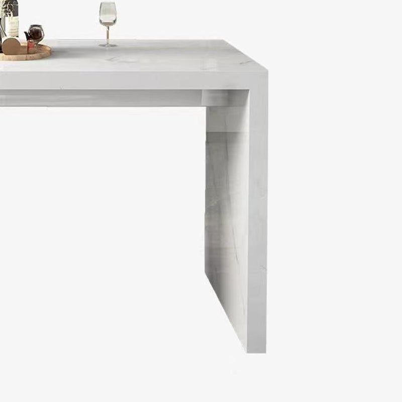 Modern Style Rectangle Stone Bistro Bar Desk Table for Living Room