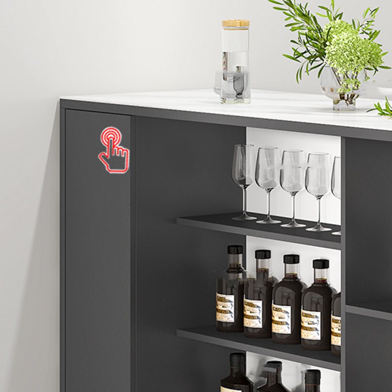 Modern Style Stone Rectangle Bistro Bar Desk Table for Living Room