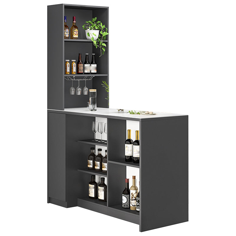 Modern Style Stone Rectangle Bistro Bar Desk Table for Living Room