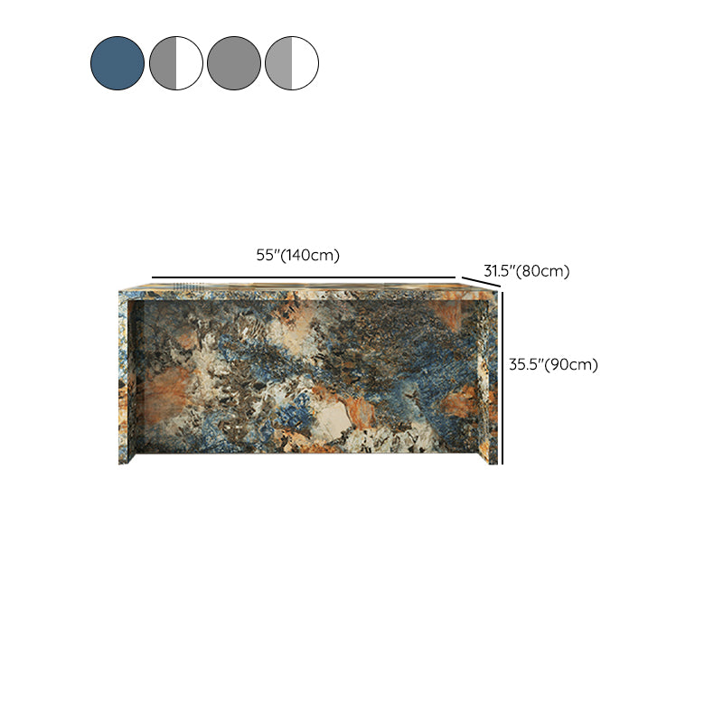 Modern Style Stone Rectangle Bar Wine Table Table for Living Room