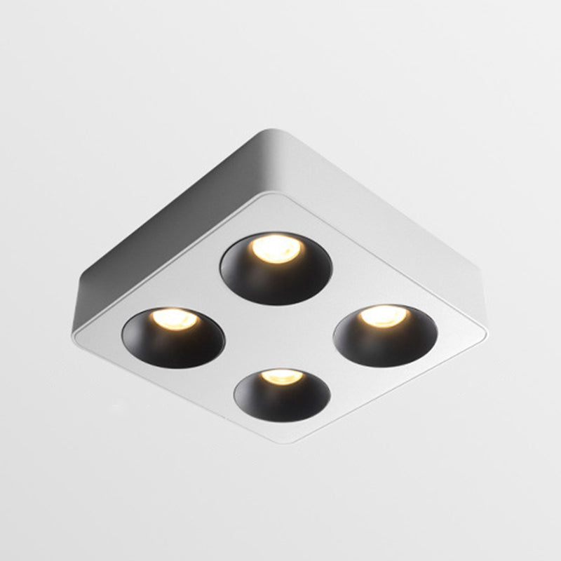 Modern Square Shape Ceiling Light with Aluminum Shade for Living Room