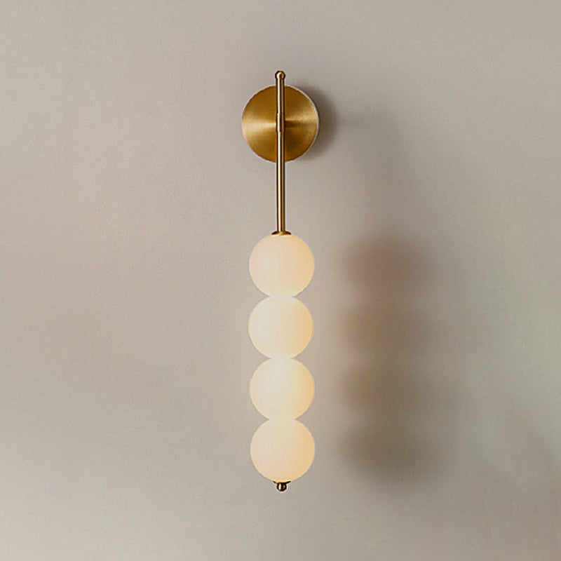 Contemporary Ball Shape Wall Light with Plastic Shade for Living Room