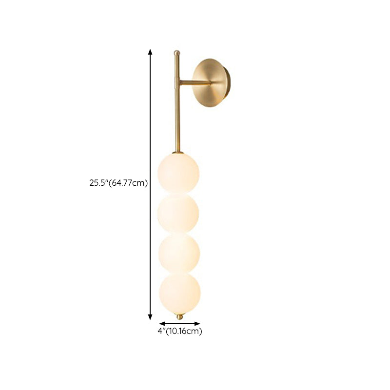 Contemporary Ball Shape Wall Light with Plastic Shade for Living Room