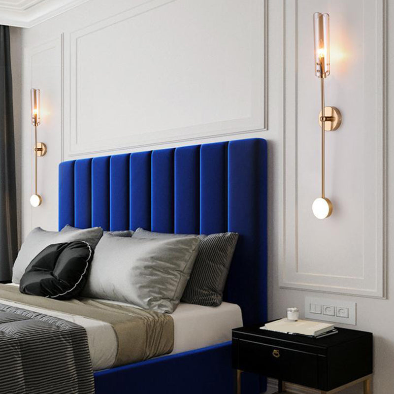 Contemporary Ball Shape Wall Light with Glass Shade for Living Room