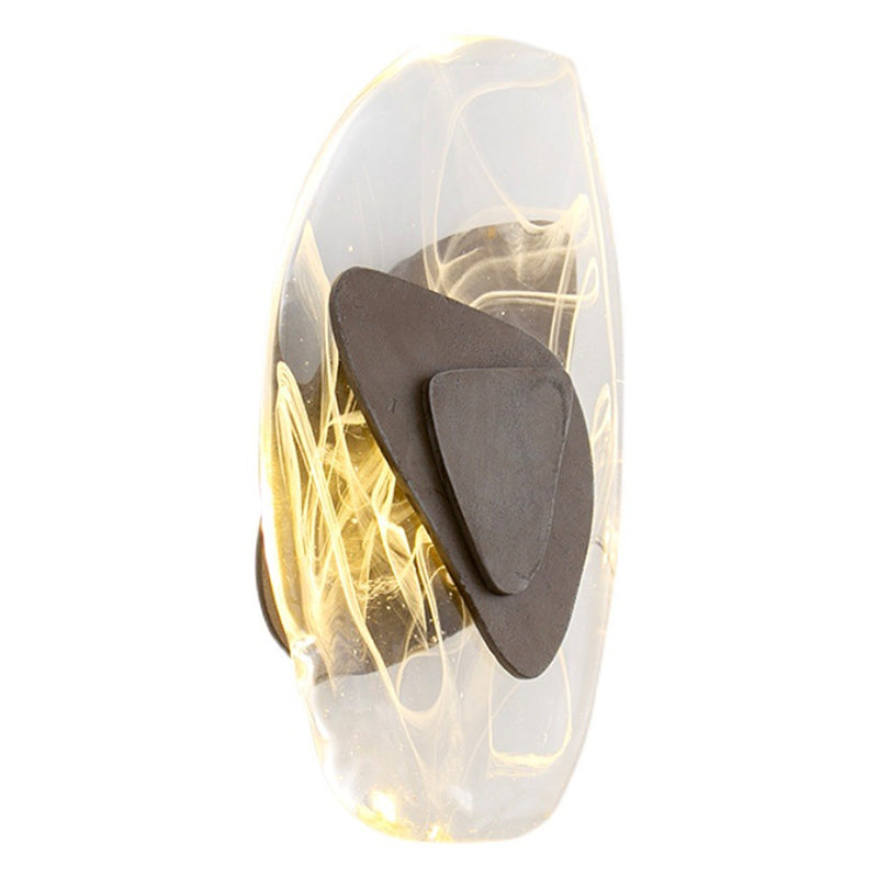 Contemporary Irregular Wall Light with Glass Shade for Living Room