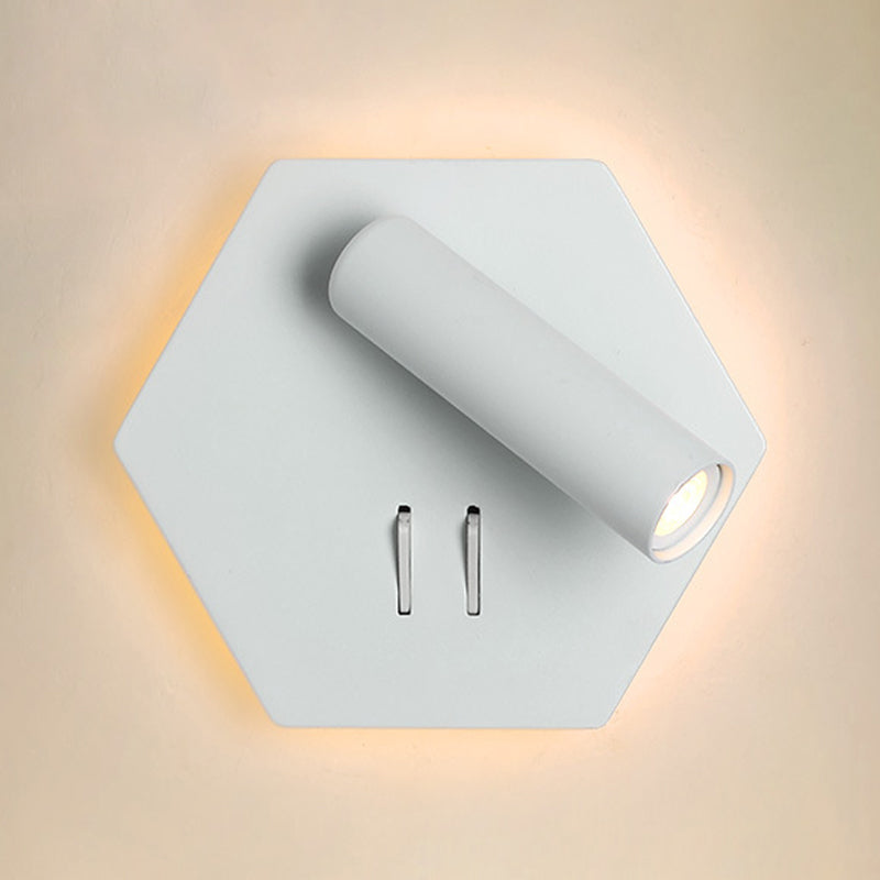 Contemporary LED Adjustable Wall Light with Acrylic Shade for Living Room