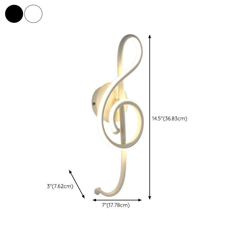 Single Contemporary Black/White Unique LED Metallic Wall Mounted for Bedroom