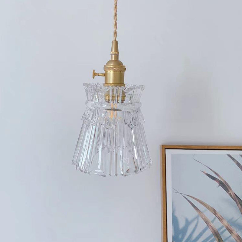 Single Contemporary Golden Glass Shaded Metallic Wall Mounted for Bedroom