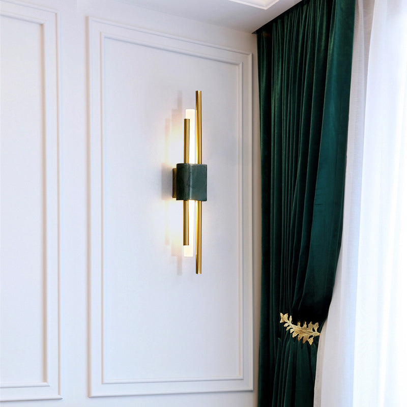 Contemporary Green/White LED Shaded Metallic Wall Mounted for Bedroom