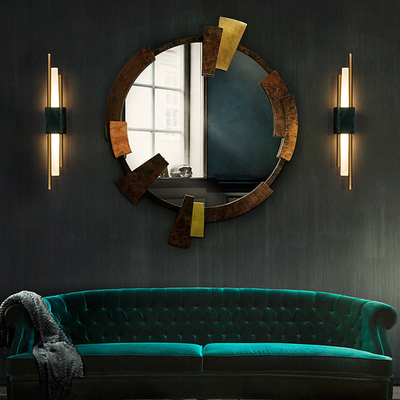 Contemporary Green/White LED Shaded Metallic Wall Mounted for Bedroom