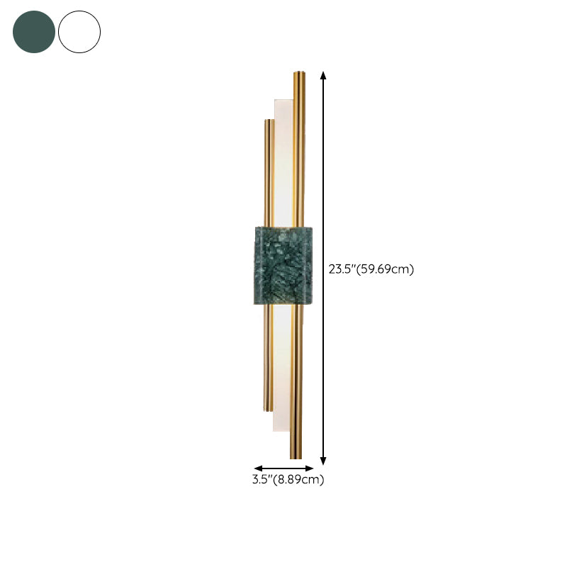 Contemporary Green/White LED Shaded Metallic Wall Mounted for Bedroom