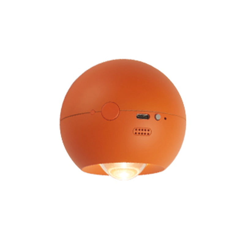 Contemporary Metal Ball Shape Wall Light with Plastic Shade for Living Room