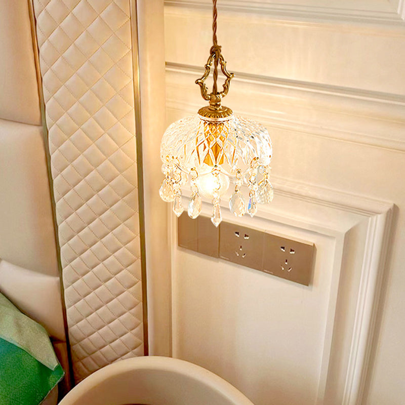 Contemporary Golden Wall Light Fixture with Glass Shade for Sitting Room