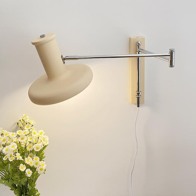 Postmodern Beige Metallic Wall Light Fixture for Sitting Room