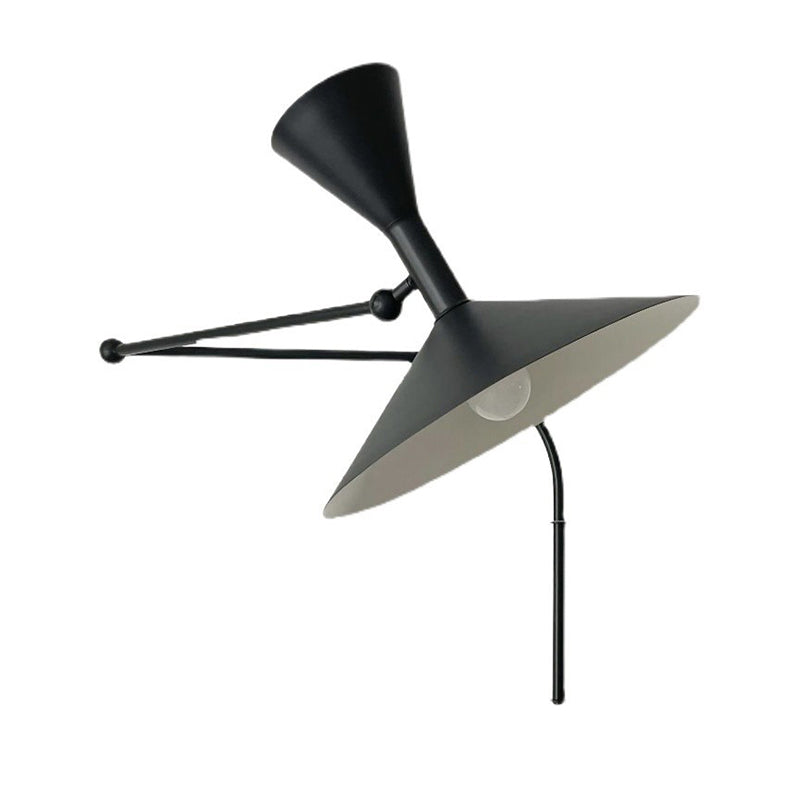 Modernism White/Black/Grey Wall Mounted Sconce Metal 1 Light Wall Light Sconce