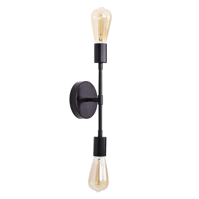 Modern Minimalist Golden and Black Metal Wall Light Sconce for Washroom