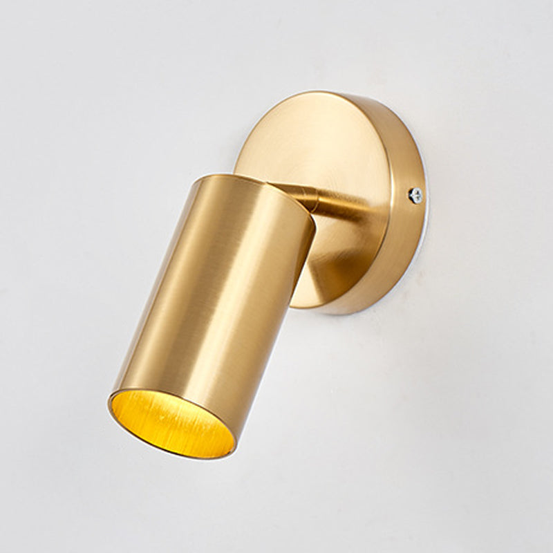 Modern Adjustable Wall Sconce Cylinder Shape Vanity Lamp with Metal Shade for Bathroom