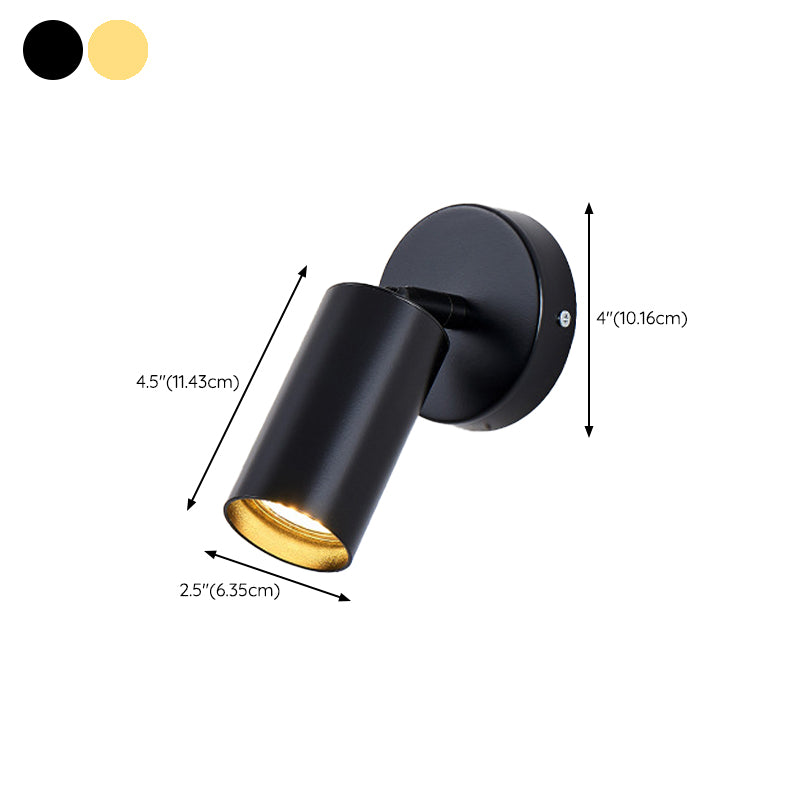 Modern Adjustable Wall Sconce Cylinder Shape Vanity Lamp with Metal Shade for Bathroom