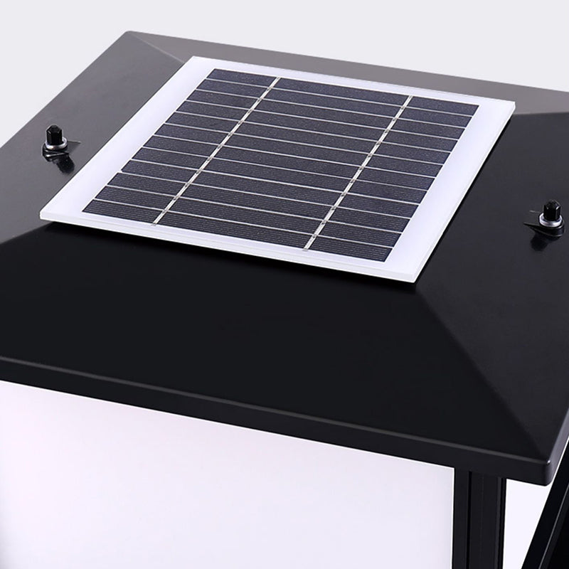 Contemporary LED Solar Lighting Fixture with Acrylic Shade for Garden
