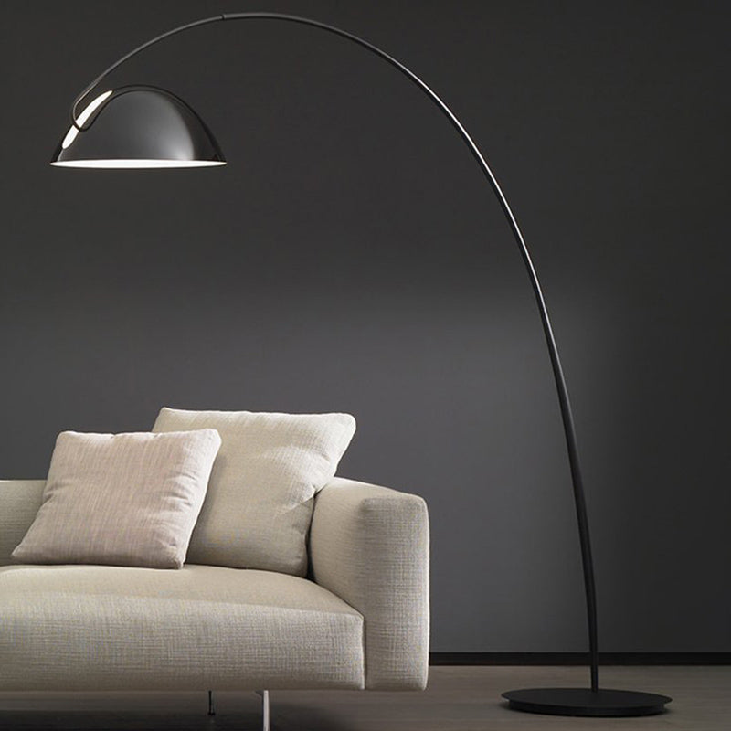 Minimalist Floor Lamp Adjustable 1 - Light Linear Floor Lighting in Black/White