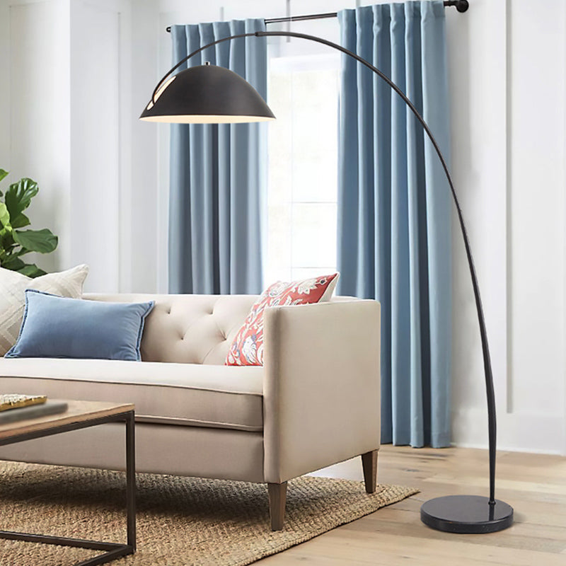 Minimalist Floor Lamp Adjustable 1 - Light Linear Floor Lighting in Black/White