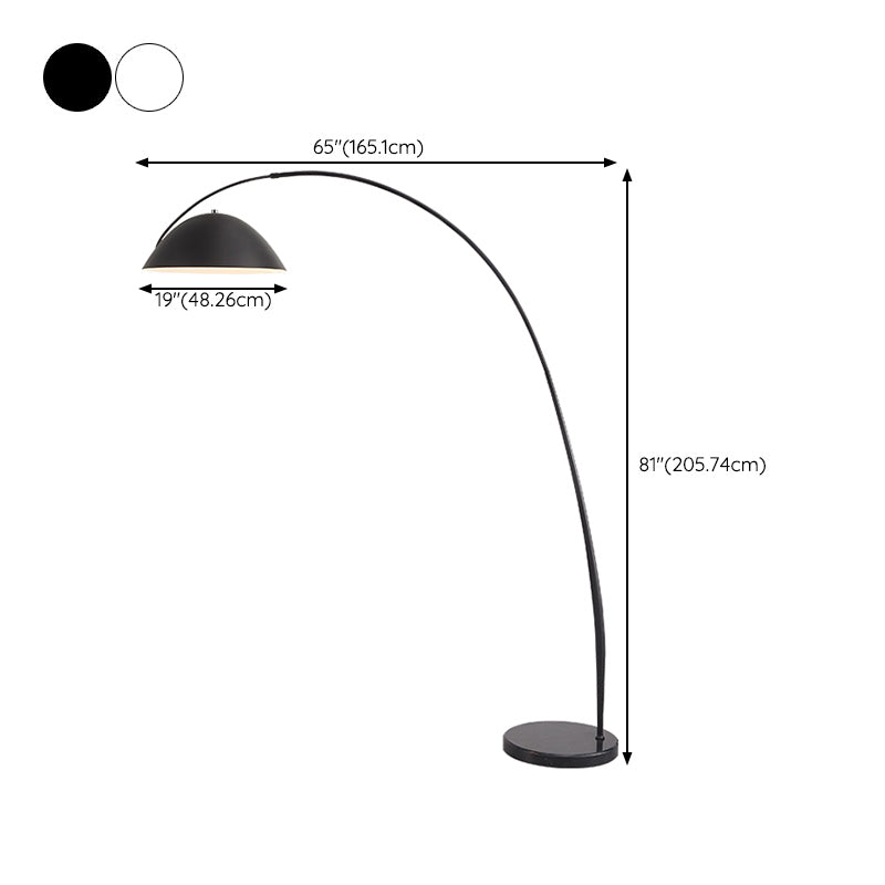 Minimalist Floor Lamp Adjustable 1 - Light Linear Floor Lighting in Black/White