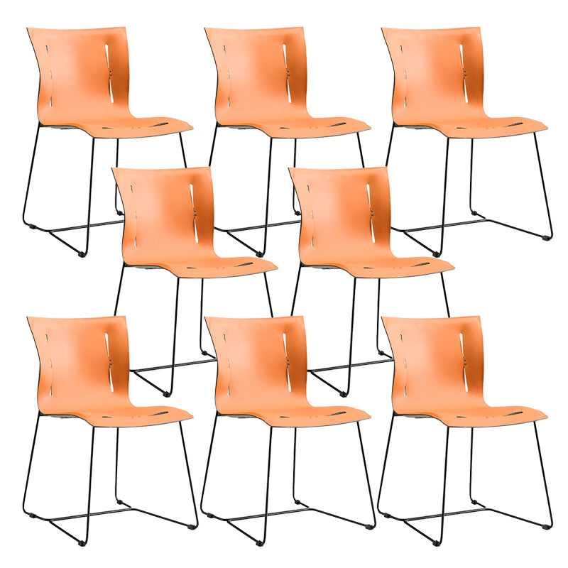 Metal Frame Dining Room Chair Indoor Faux Leather Dining Chair