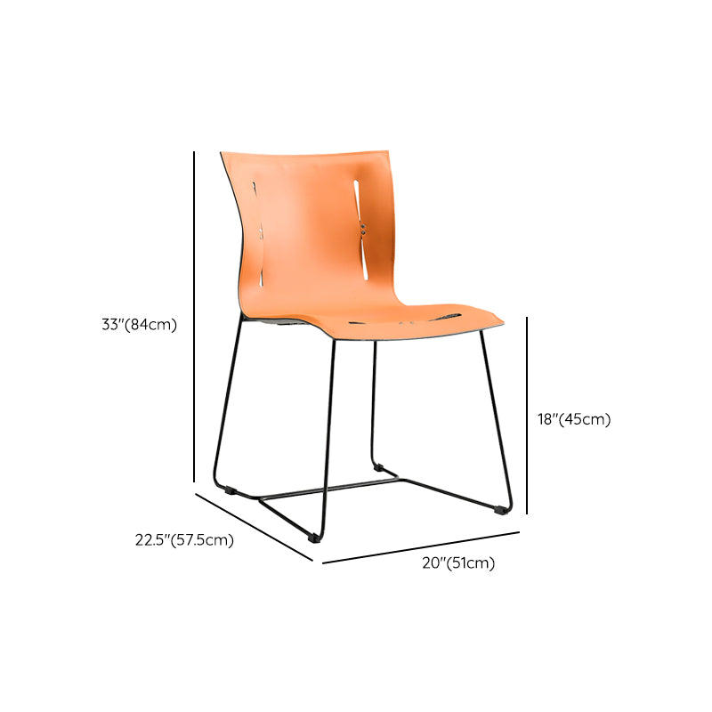 Metal Frame Dining Room Chair Indoor Faux Leather Dining Chair