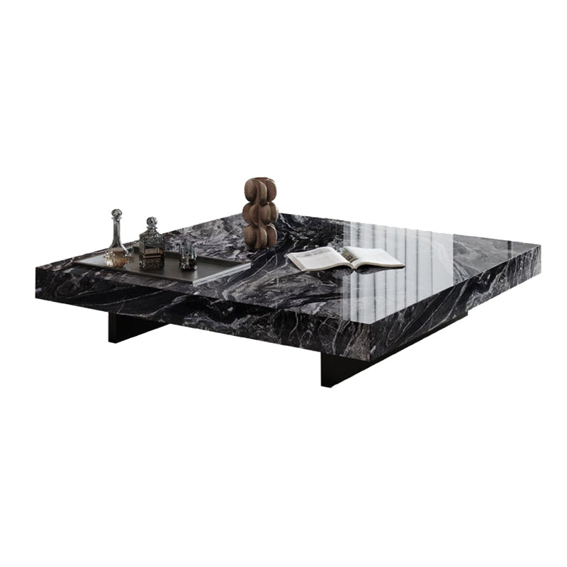 Block Coffee or End Table Contemporary Marble Square/Rectangle Prevent Scratches