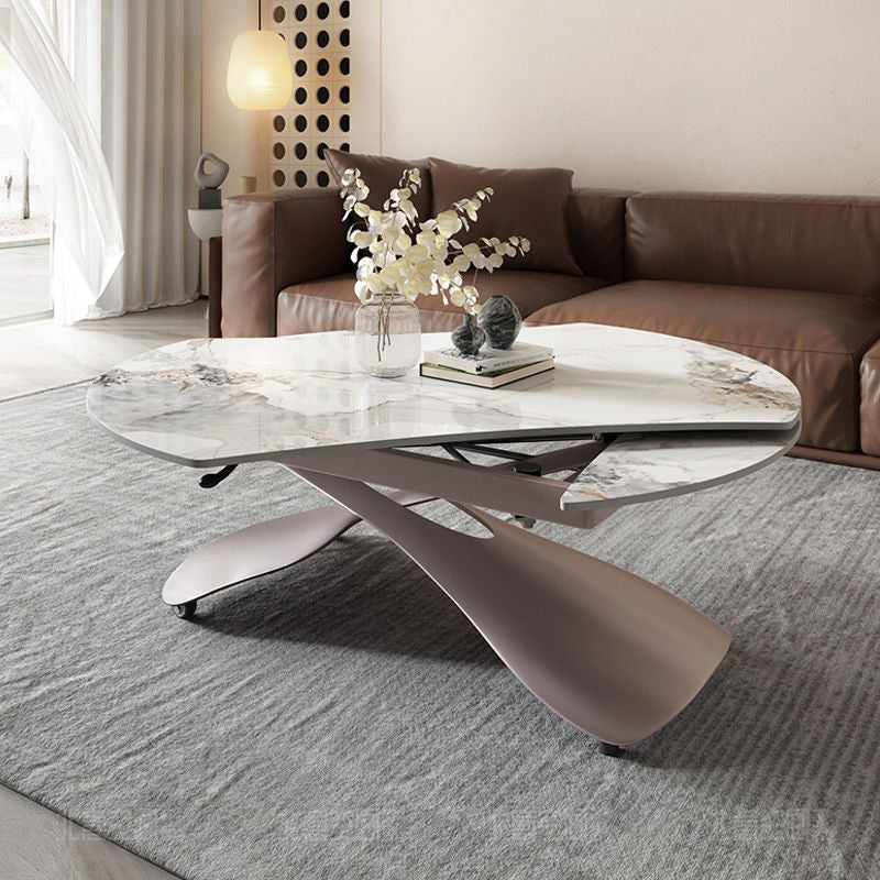 Slate Coffee Cocktail Table with Lift Top Contemporary X-Base
