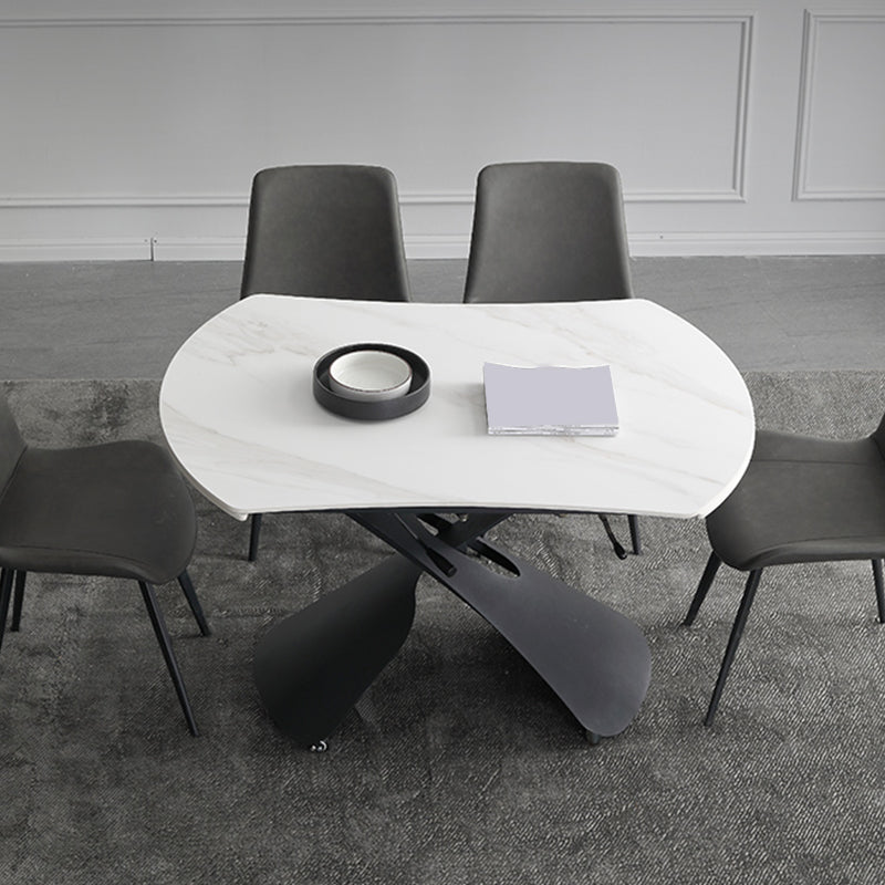 Slate Coffee Cocktail Table with Lift Top Contemporary X-Base