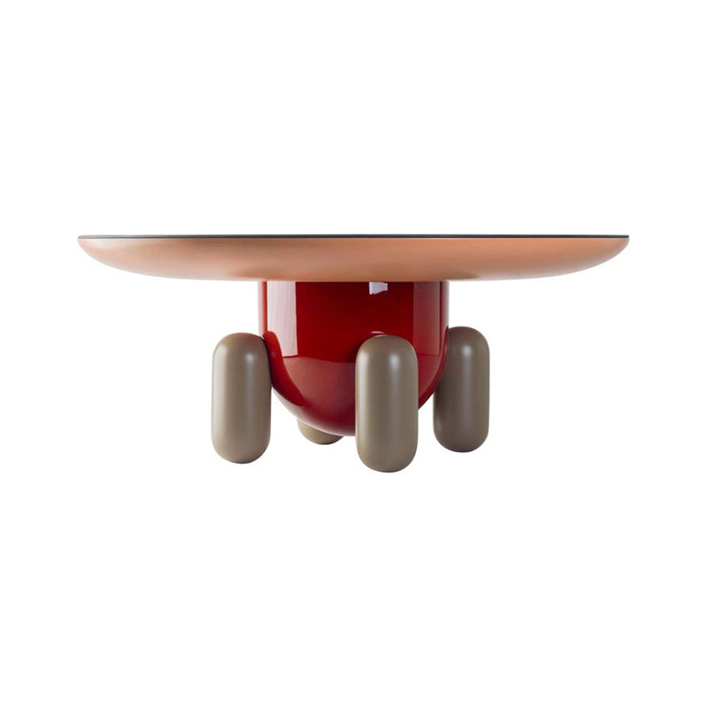 Scandinavian Round Coffee Table Abstract Base Cocktail Table