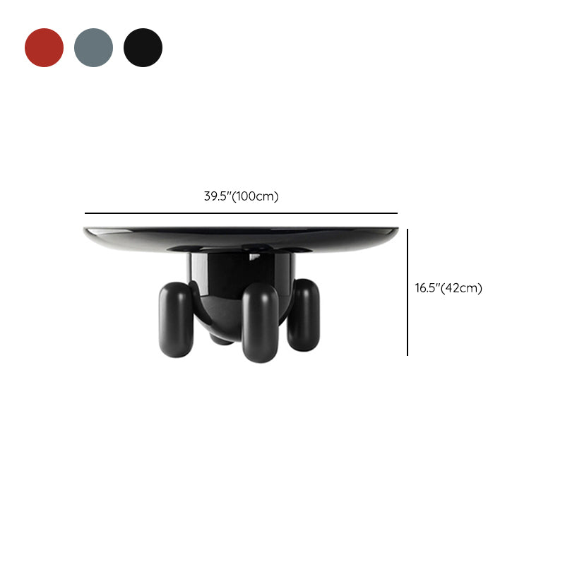 Scandinavian Round Coffee Table Abstract Base Cocktail Table