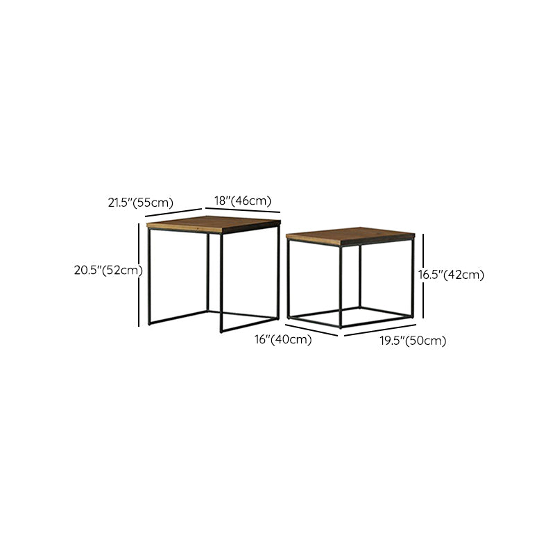 Industrial Cocktail Table Rectangle Solid Wood Coffee Cocktail Table