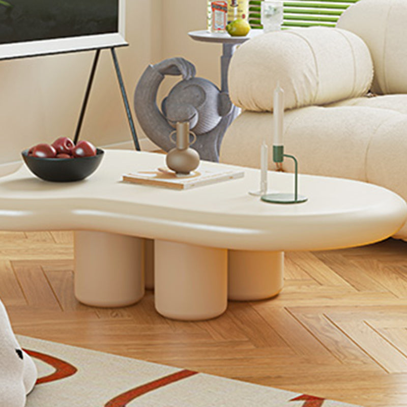 Modern 4 Legs Cocktail Table Glam Wooden Geometric Coffee Table