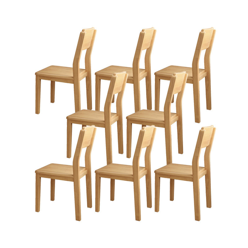 Modern Style Armless Dining Chair Wooden Frame Open Back Dining Chair for Dining Room