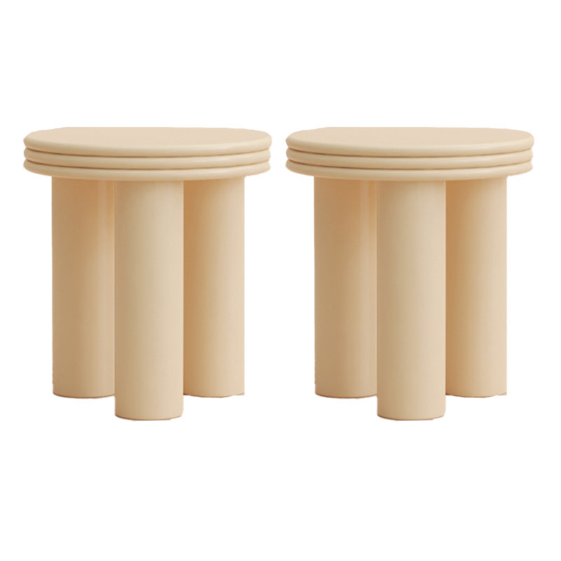 Modern Round Side Table 3 Legs End Table with Round Wood Top