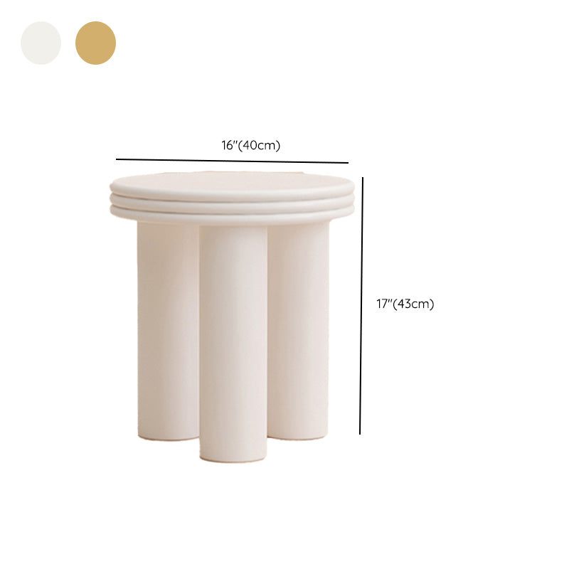 Modern Round Side Table 3 Legs End Table with Round Wood Top