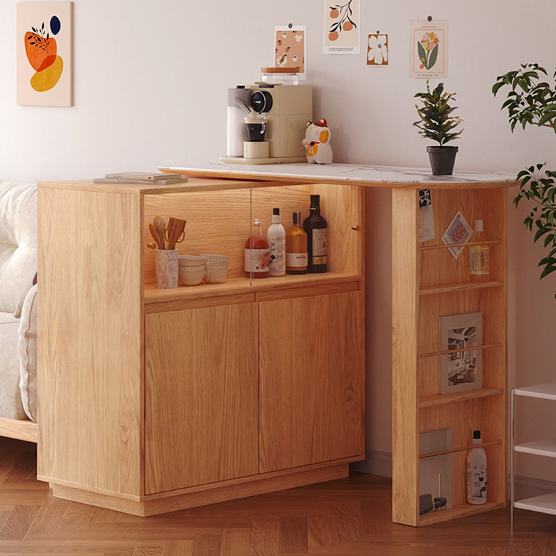 Modern Style Stone Rectangle Bar Stool Table Table for Living Room