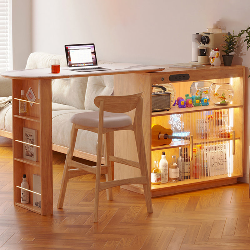 Modern Style Stone Rectangle Bar Stool Table Table for Living Room