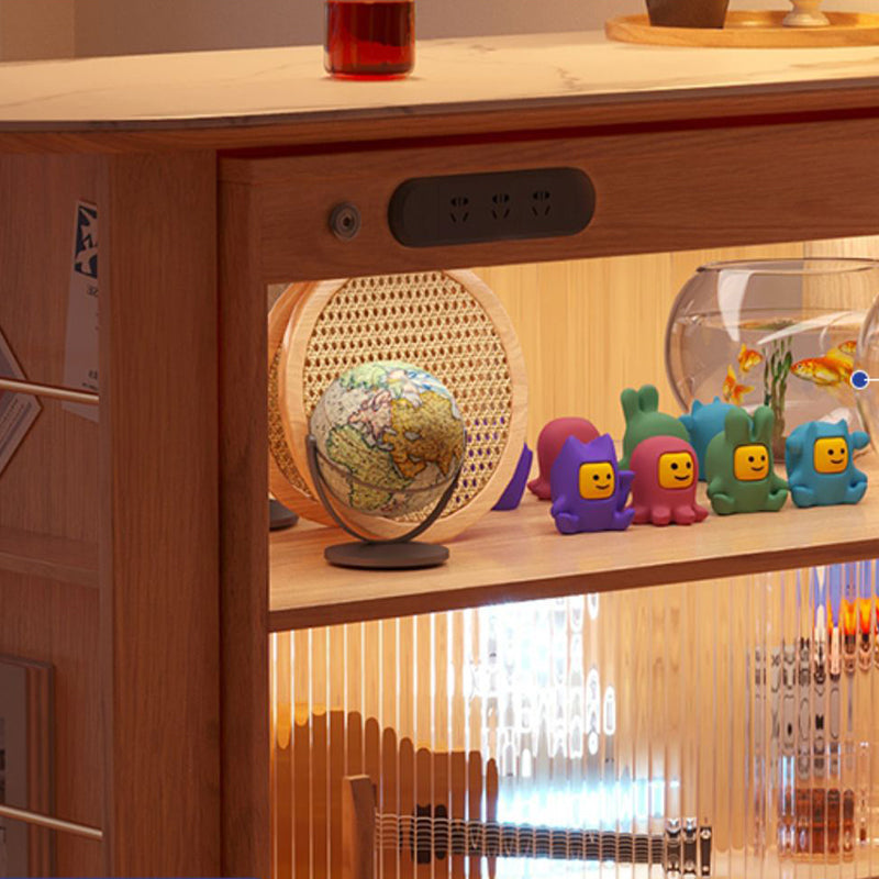 Modern Style Stone Rectangle Bar Stool Table Table for Living Room