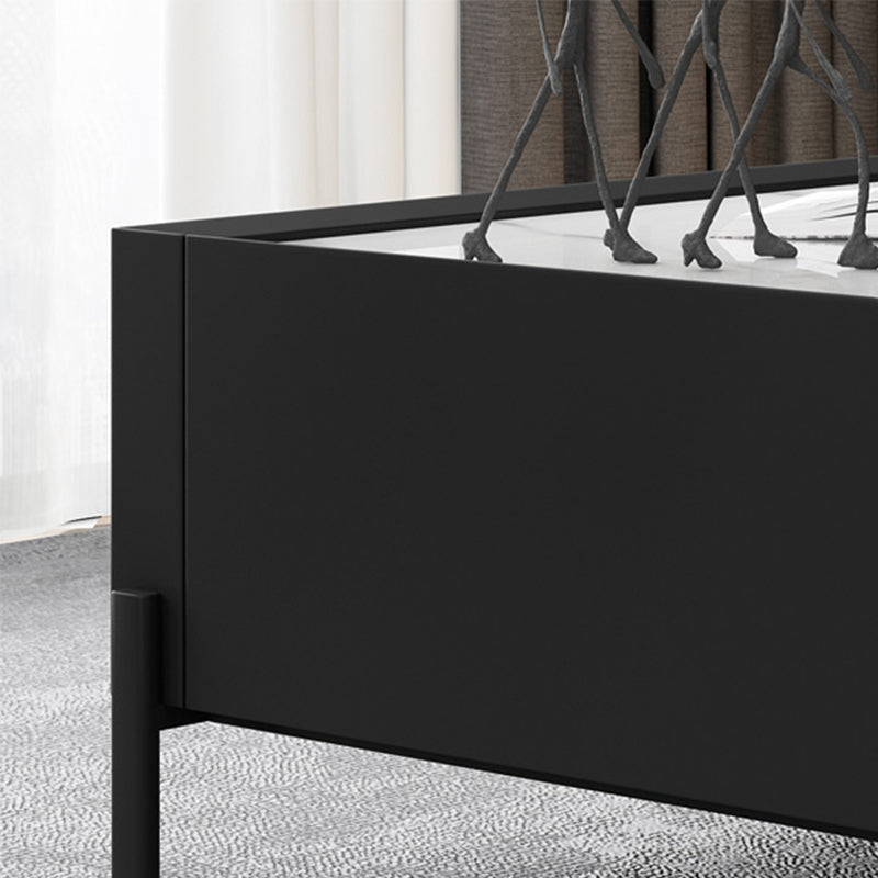 4 Legs Coffee or End Table Slate with Storage Drawers Rectangle